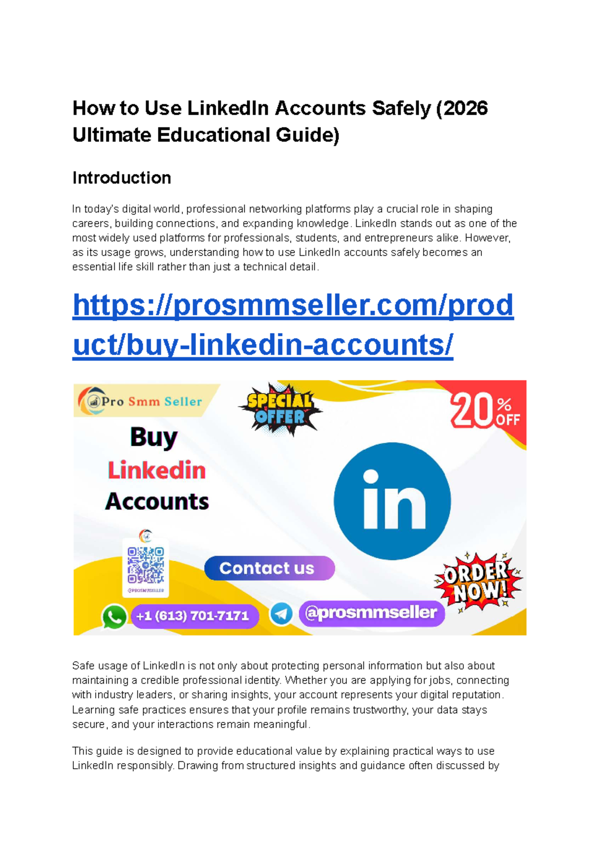 Best Practices for Safe LinkedIn Usage (2026 Educational Guide) - Studocu