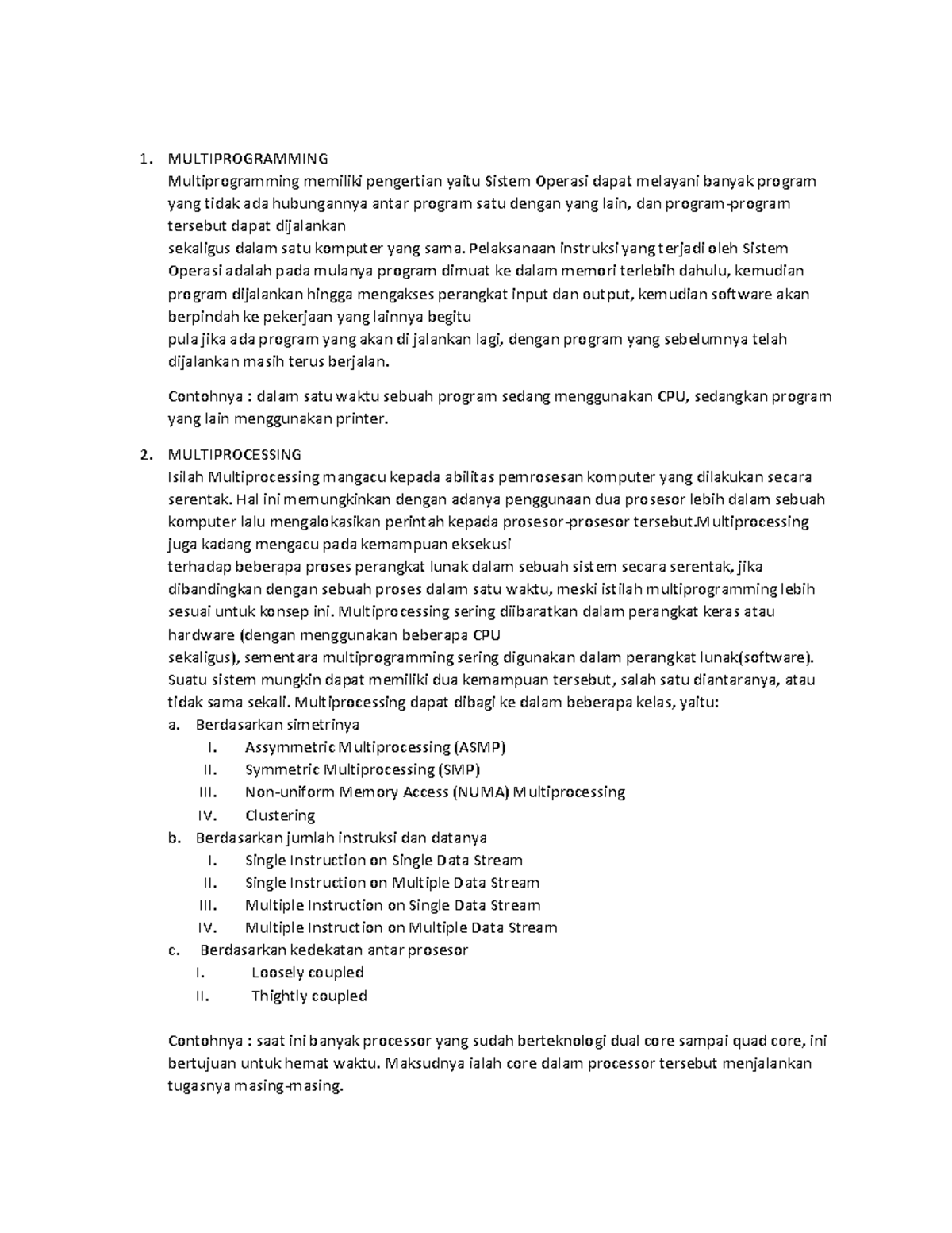 Pengertian dan Contoh Multiprogramming, Multiprocessing, serta ...