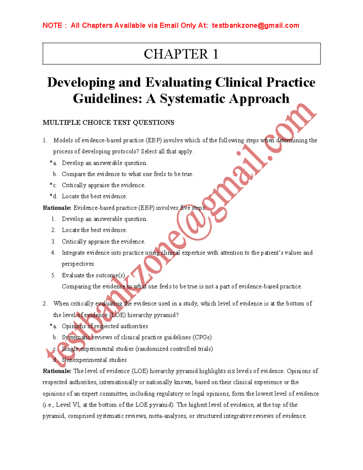 Test Bank for Evidence-Based Geriatric Nursing Protocols, 7th Ed. - Studocu