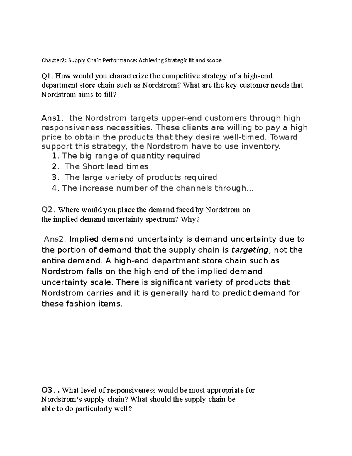 Chapter 2 Solutions - Sustainable Supply Chain Management Overview ...