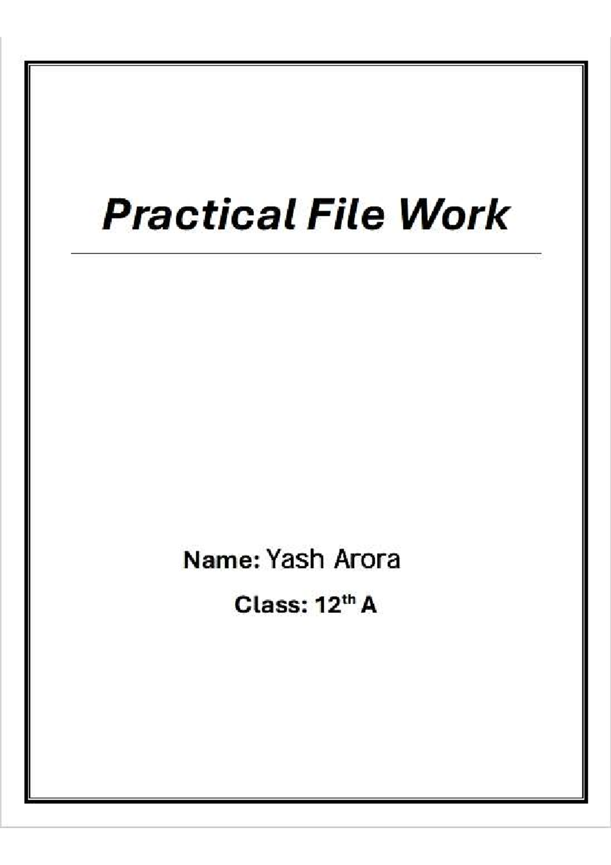 Python Programming Practical File: User Defined Functions in Class 12A ...