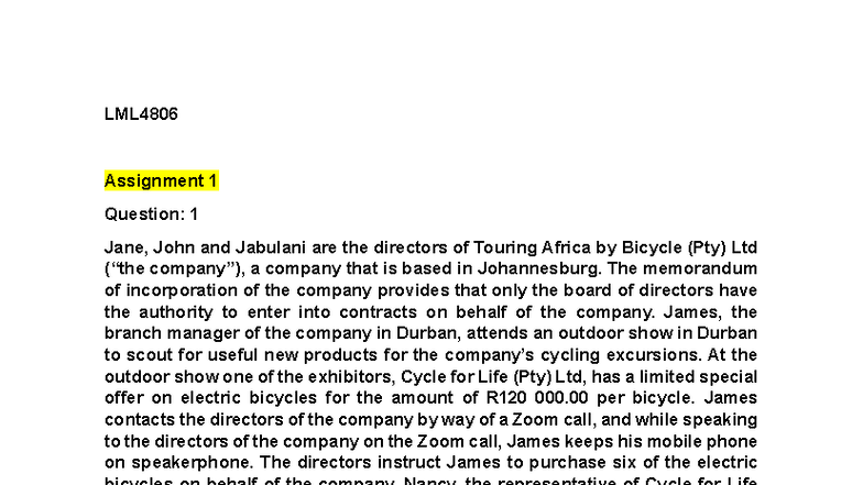 LML4806 Exam Prep 2024: Key Legal Principles and Case Studies - Studocu