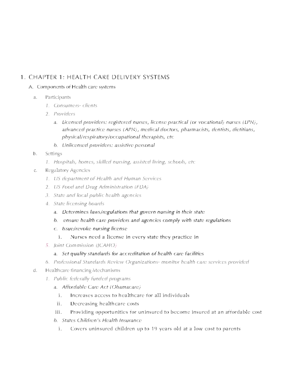 Final Exam Review for Course Code ABC123: Key Concepts and Topics - ATI ...