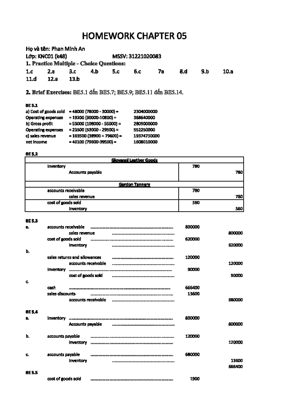 Homework 5 Review and Solutions - Studocu