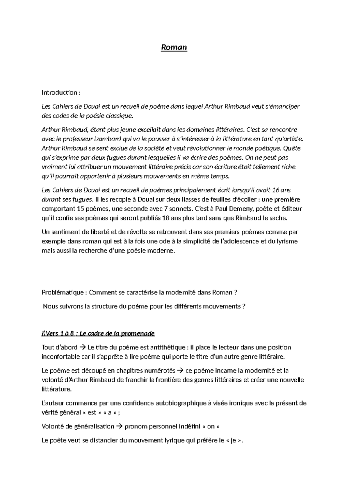 Analyse de la modernité dans 