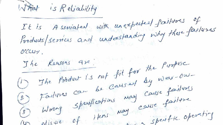 Quality Control Notes: Understanding Reliability Engineering Concepts ...