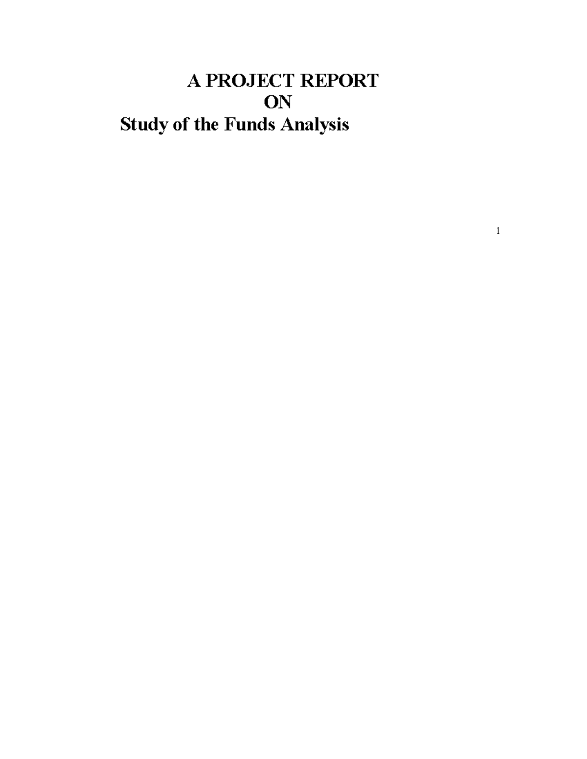 FUND ANALYSIS PROJECT REPORT ON FOOD CORPORATION OF INDIA - Studocu