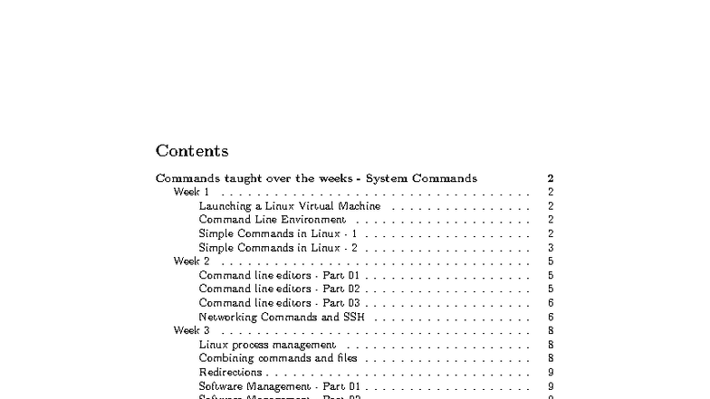 Commands Notes for System Commands (Week 1-10) - Studocu