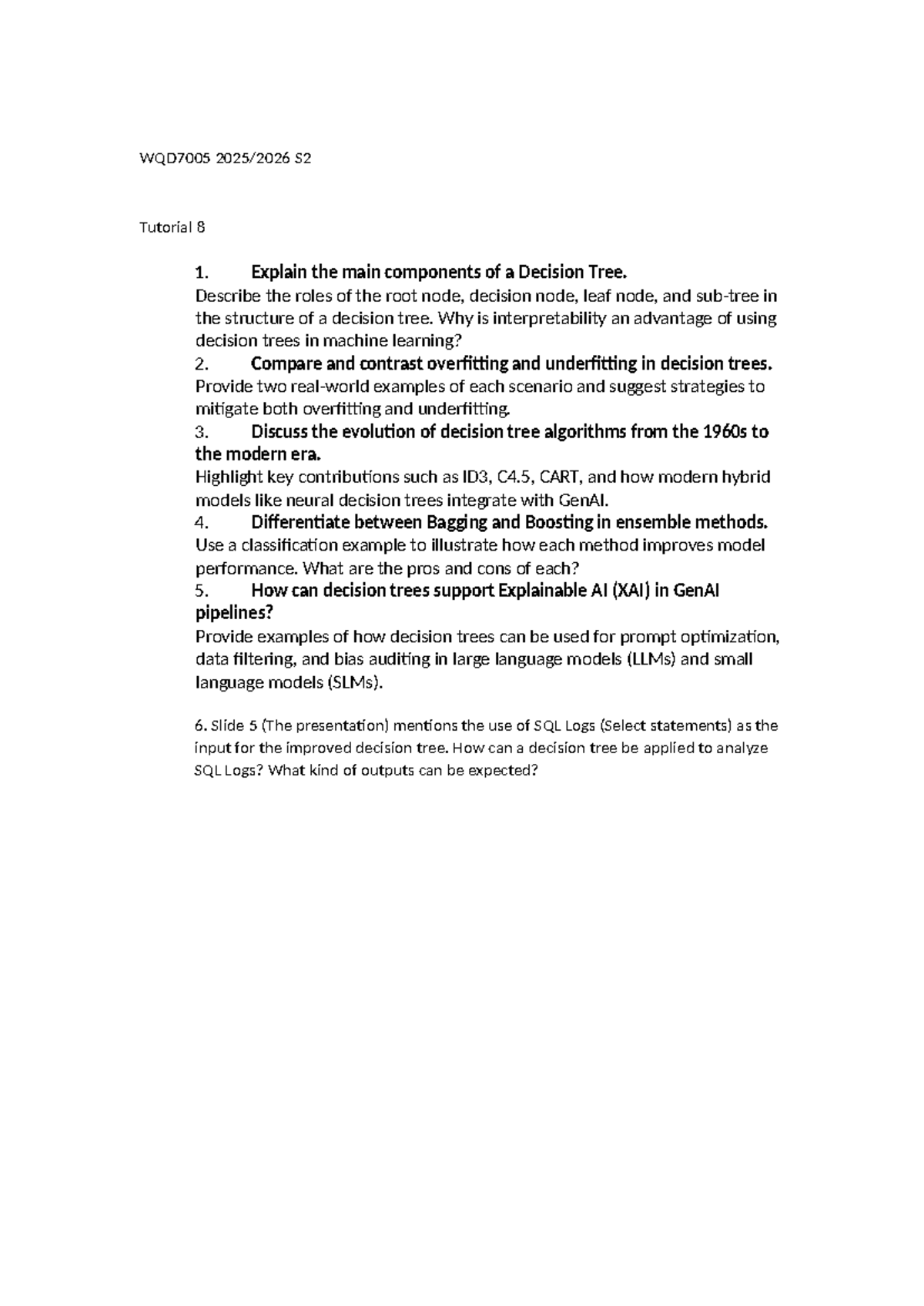 WQD7005 S2 Tutorial 8: Decision Trees & Ensemble Methods Explained ...
