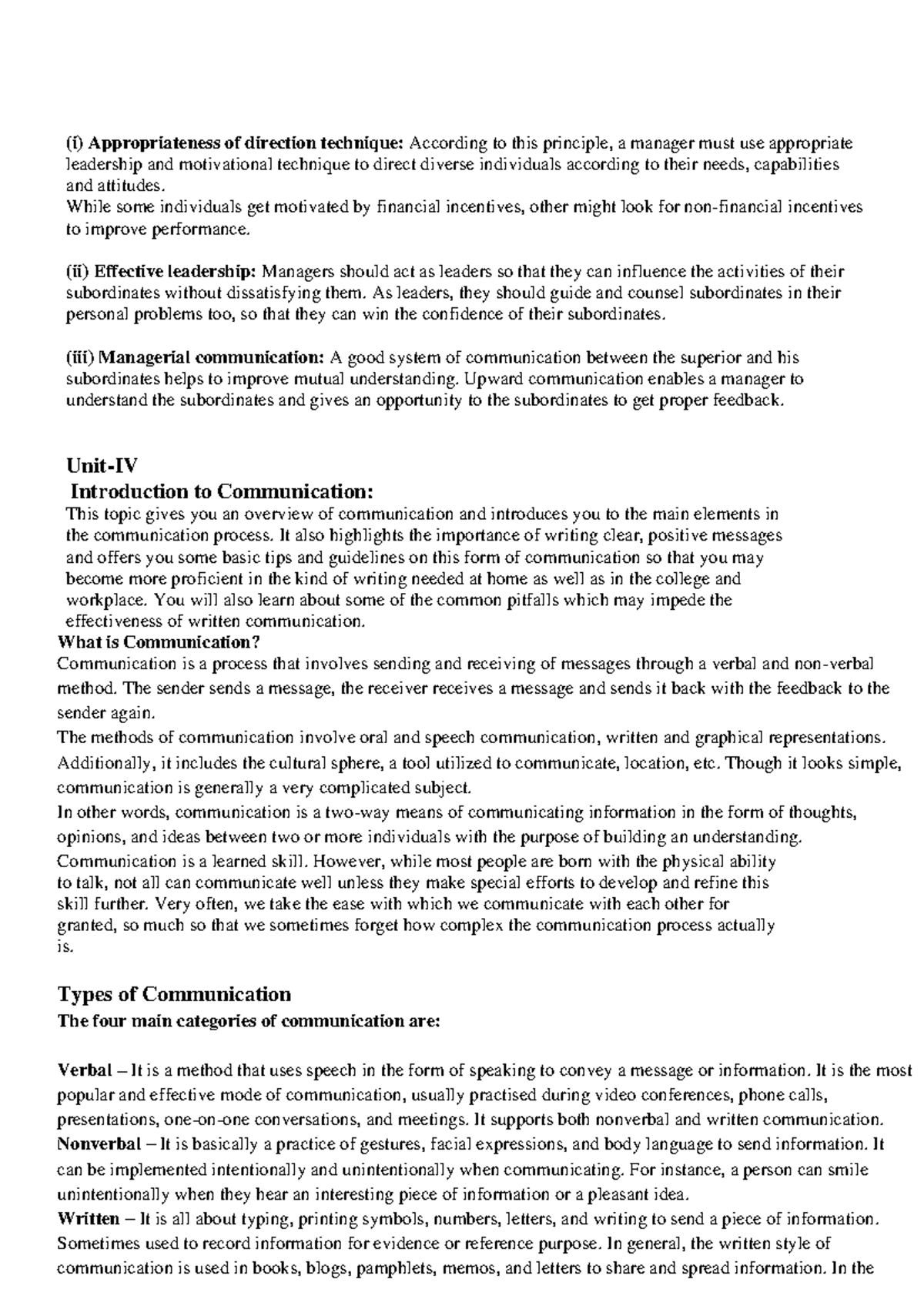 Pom unit4 - communication and management unit 4 - (i) Appropriateness ...