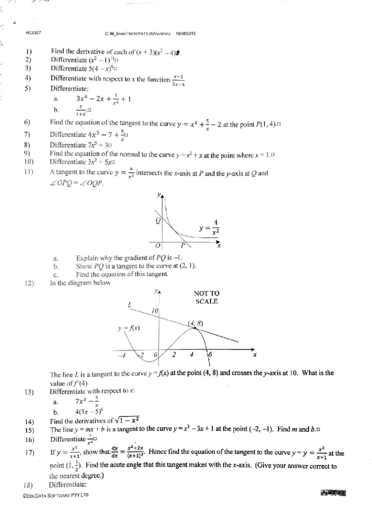 RC0257 Year 11 Calculus & Trig Revision Notes - Studocu
