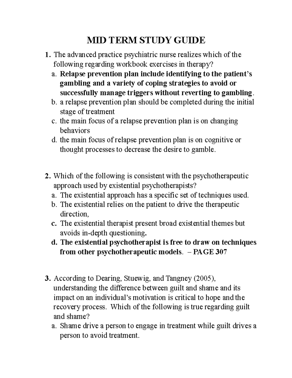 MIDTERM Study Guide for Advanced Practice Nursing - Studocu