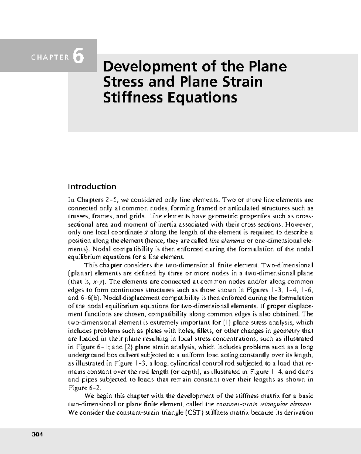 Chapter 6: Development of Plane Stress & Strain Stiffness Equations ...