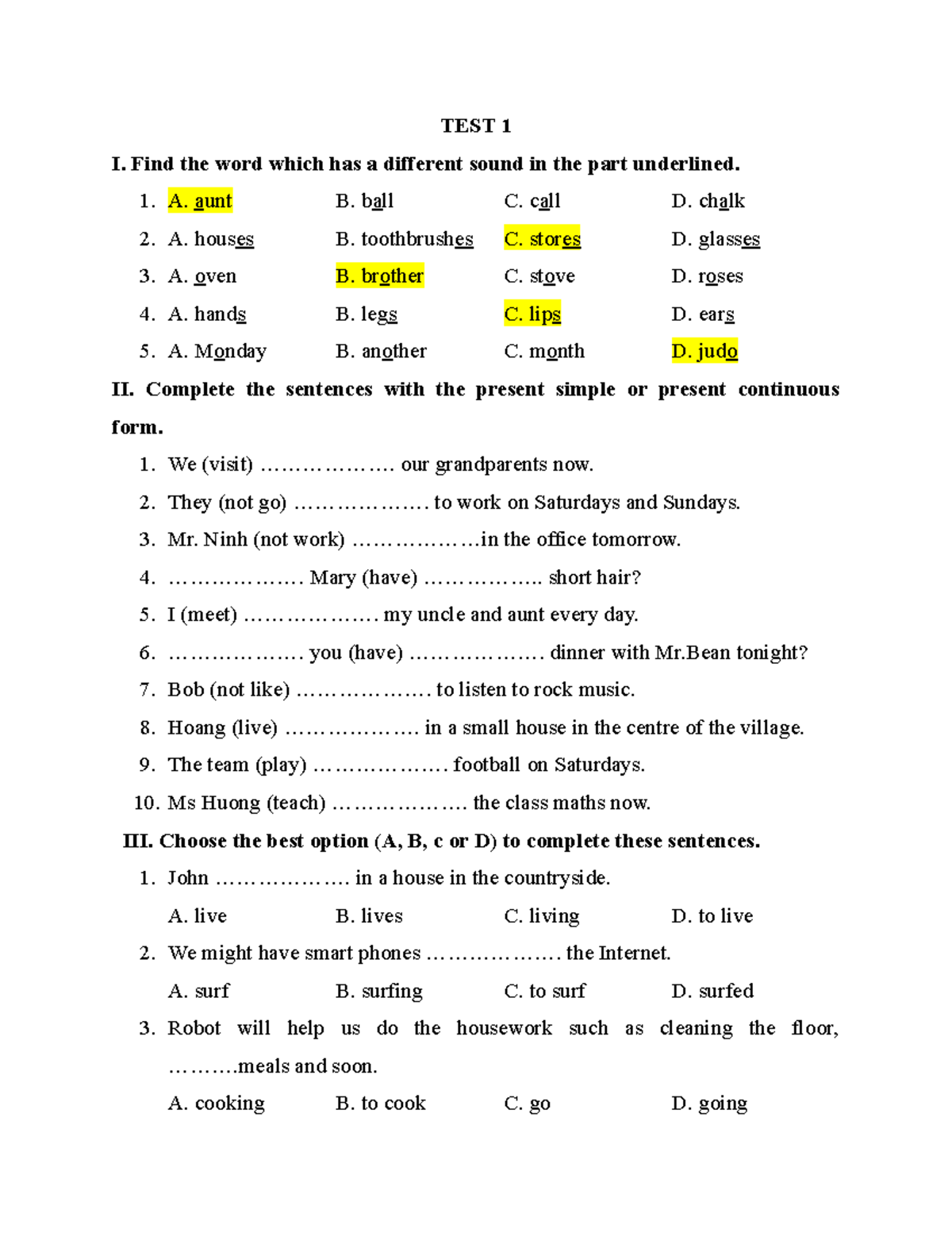 Anh 6 U123 - Review Exercises for English 6 Global Success Unit 3 - Studocu