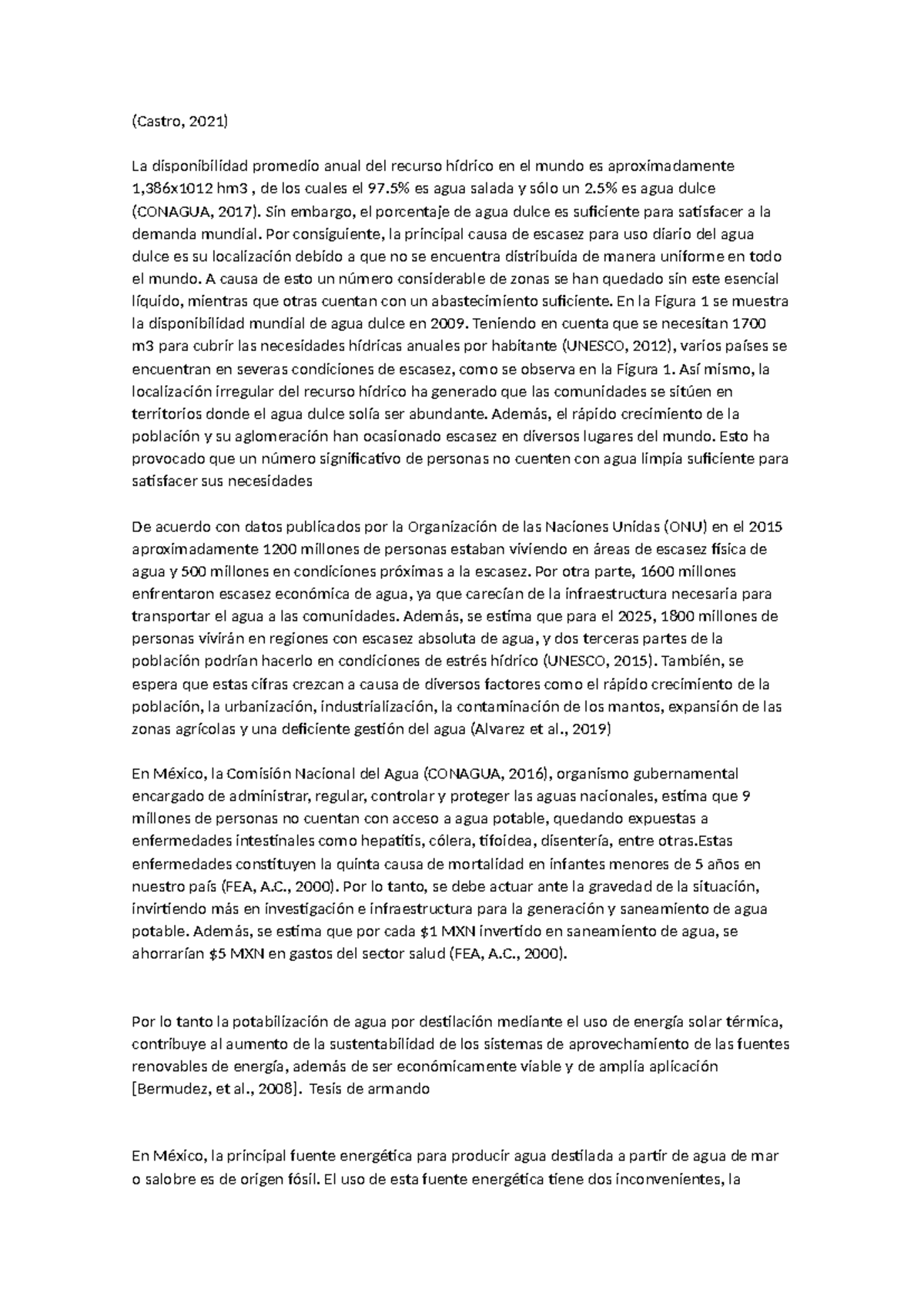 La escasez de agua dulce en el mundo: Análisis y soluciones - CC DE EX ...