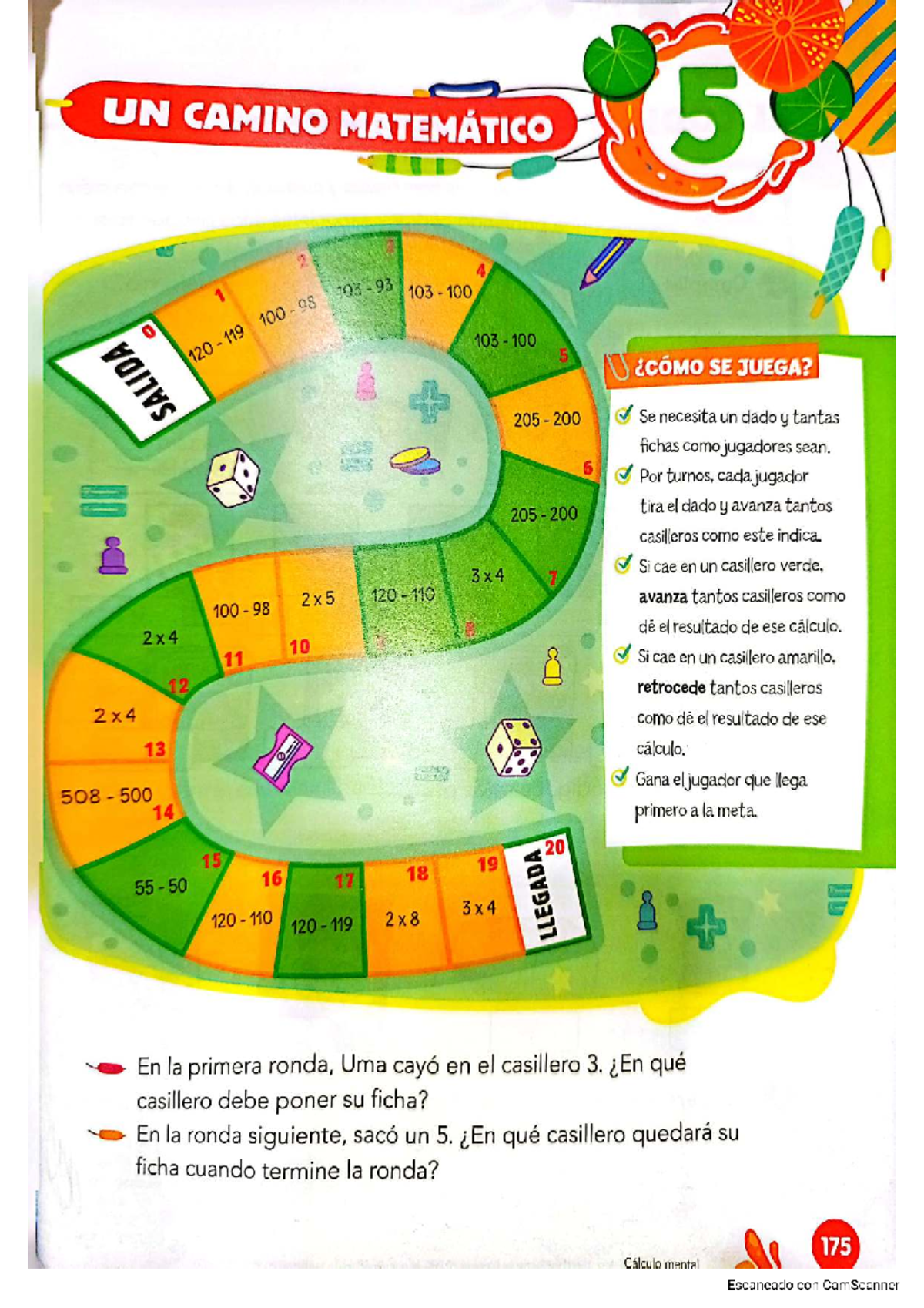 Capítulo 5: Juegos y Cálculos Matemáticos en 5to Grado - Studocu