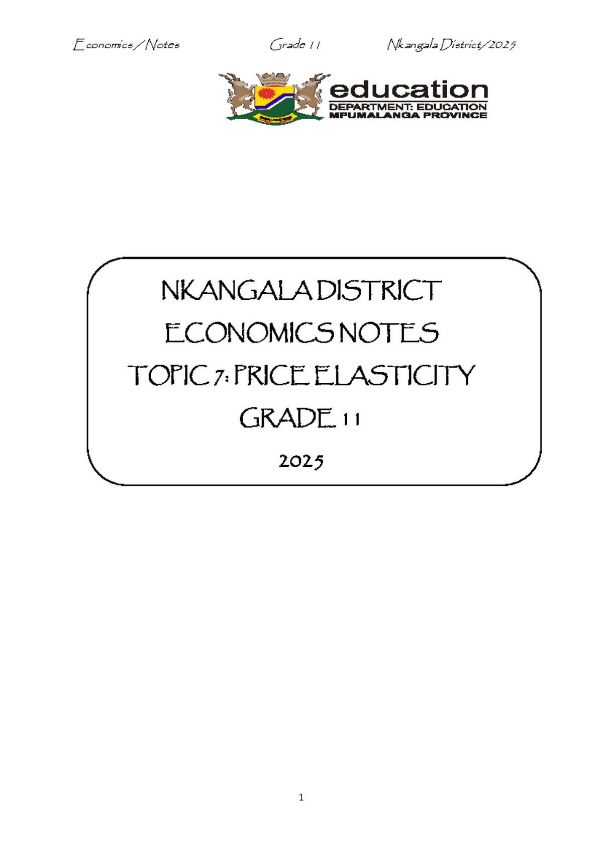 Economic Growth And Development Grade 12 Notes
