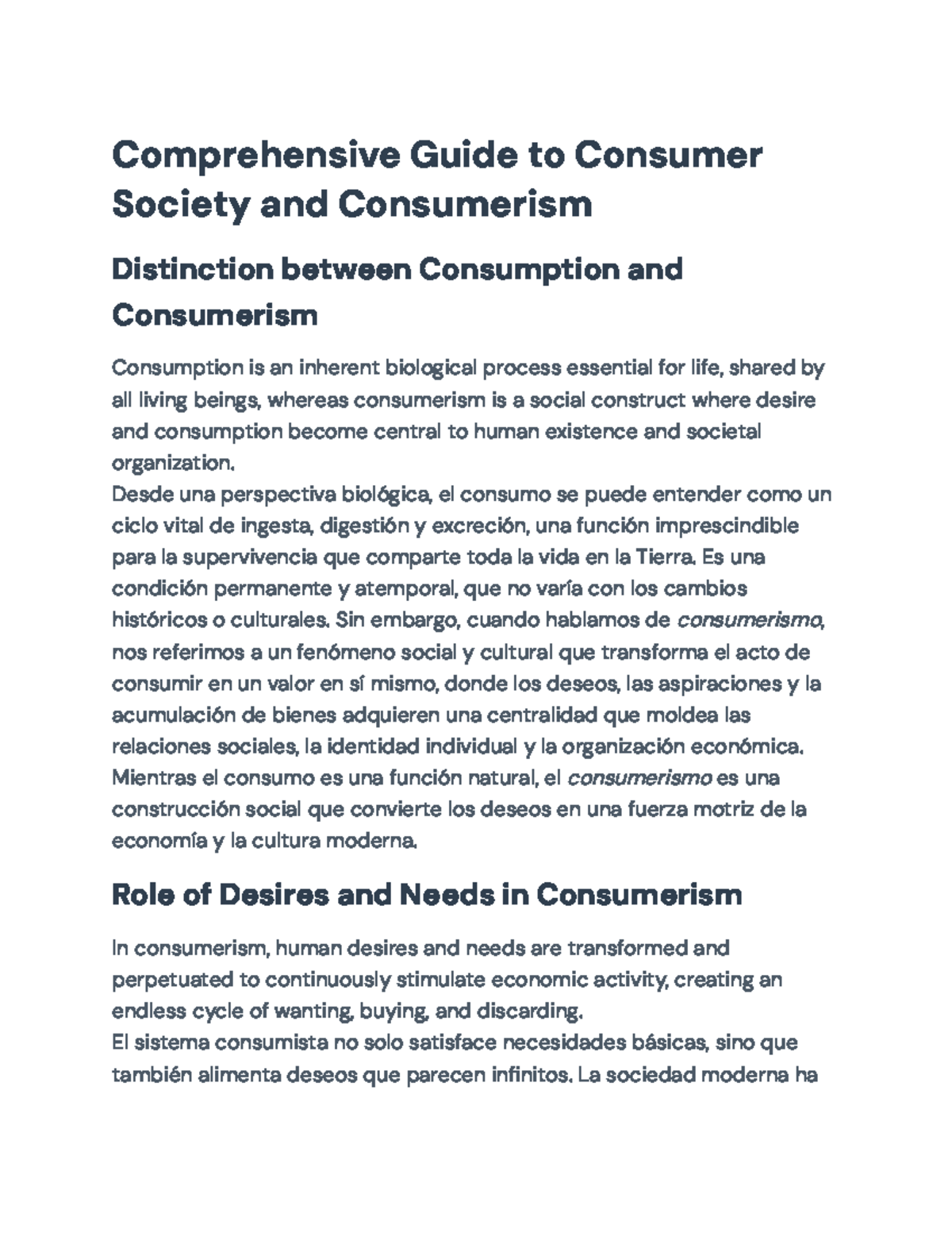 Comprehensive Analysis of Consumer Society Dynamics (CS 101) - Studocu