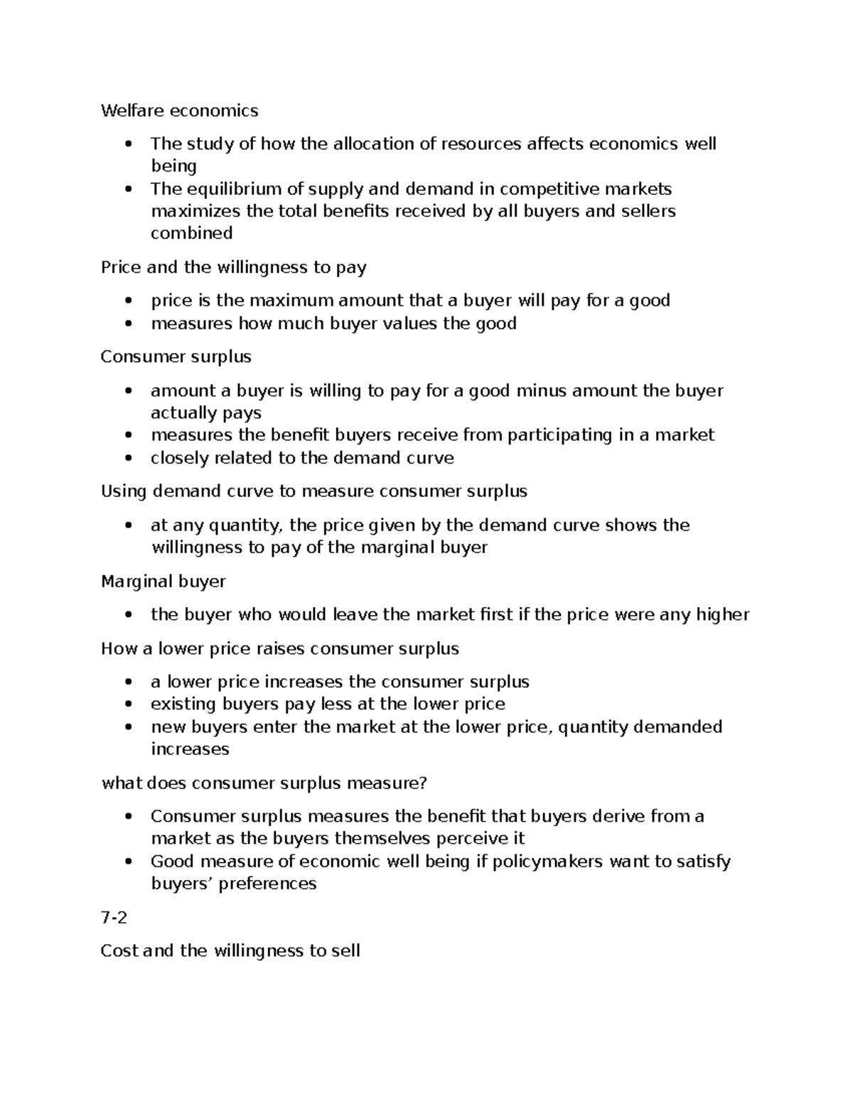 Welfare Economics: Consumer & Producer Surplus Analysis Overview - Studocu