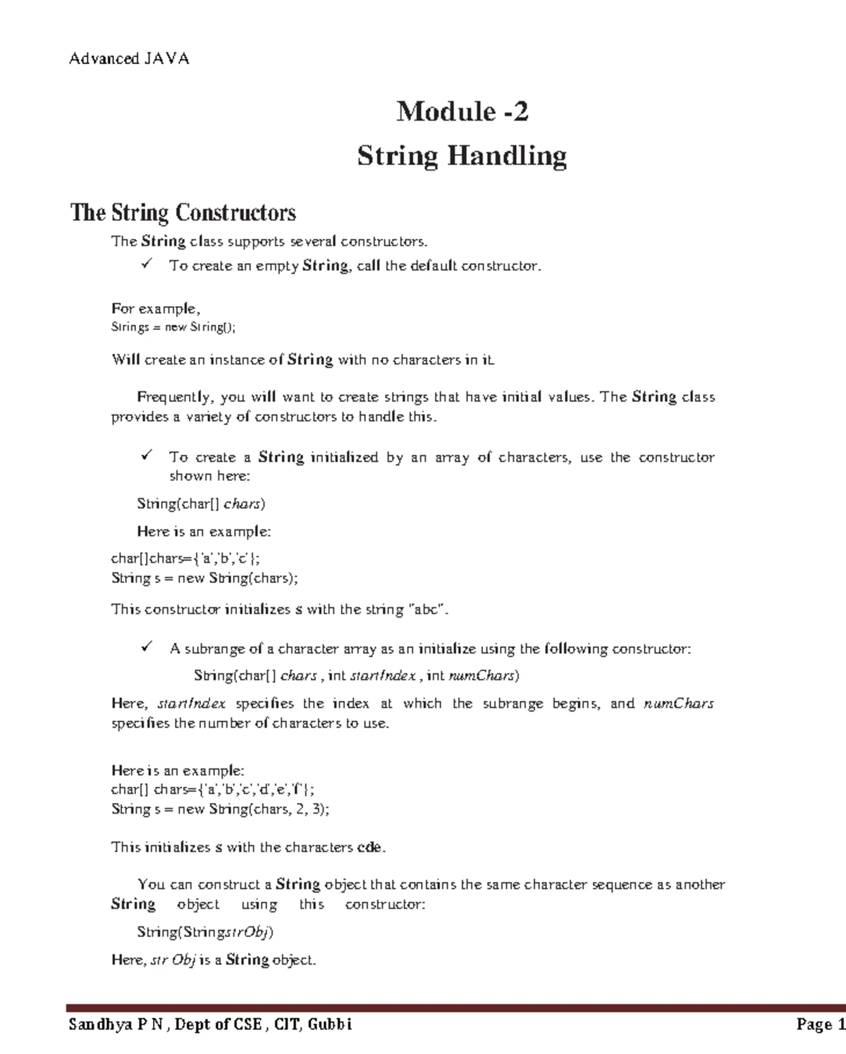 Module 3: Key Notes on Swings for Understanding Concepts - Studocu