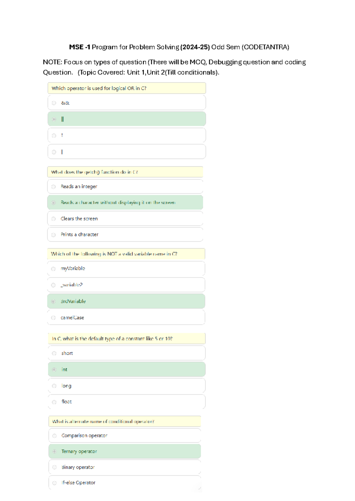 MSE 1 PYQ (PPS) codetantra - Computer Science and engineering - MSE - 1 ...