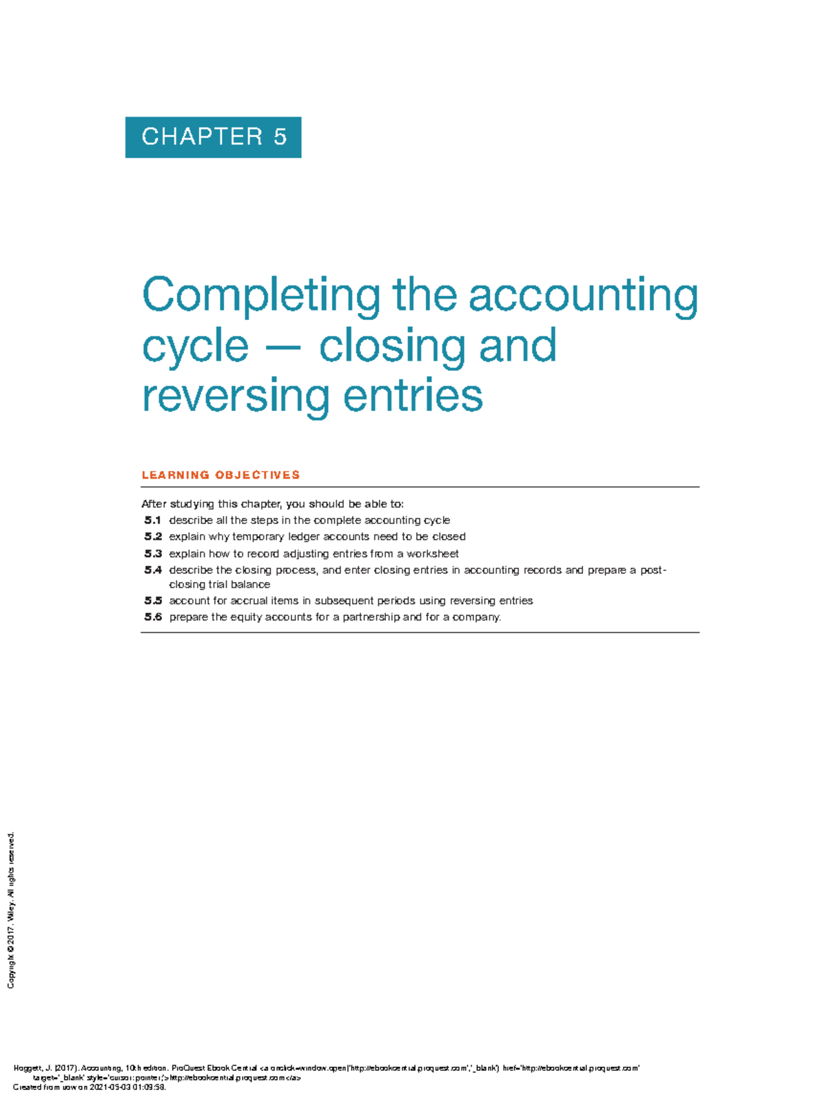 Chapter 5 Completing the accounting cycle closing and reversing entr ...