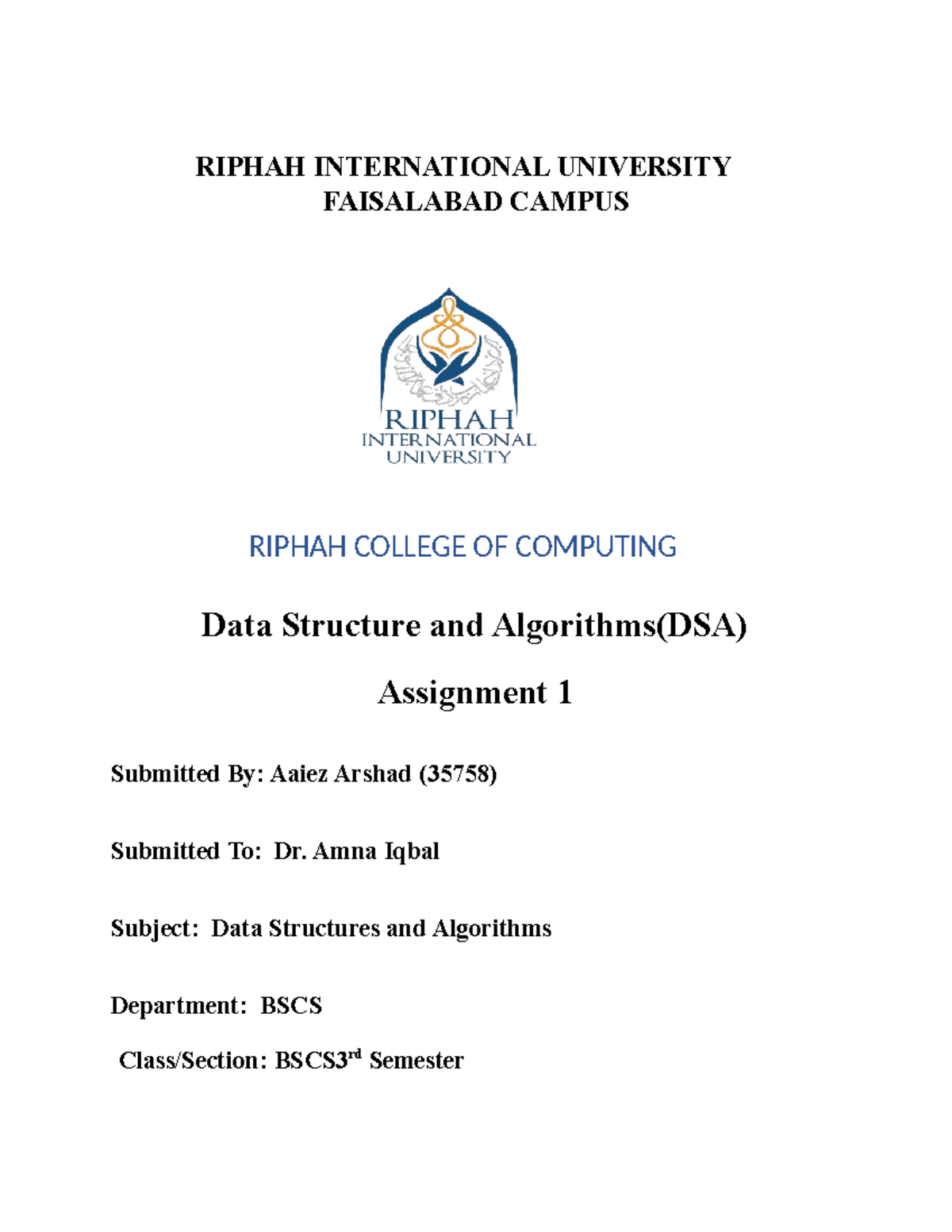 DSA Assignment 1: Linear vs Nonlinear Data Structures Explained - Studocu