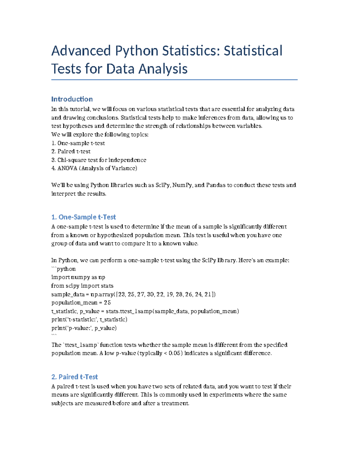 Advanced python statistics tests tutorial 3 - Advanced Python ...