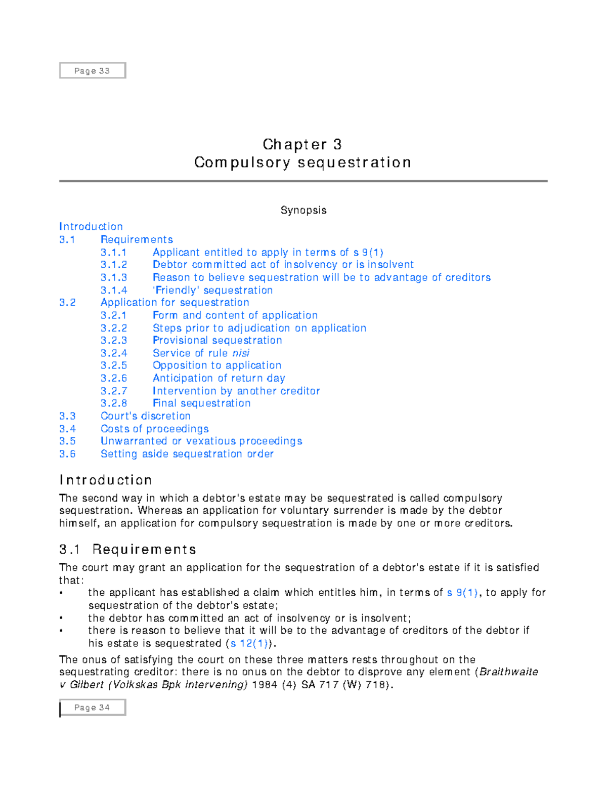 Chapter 3 - Compulsory Sequestration: Key Notes & Requirements - Studocu