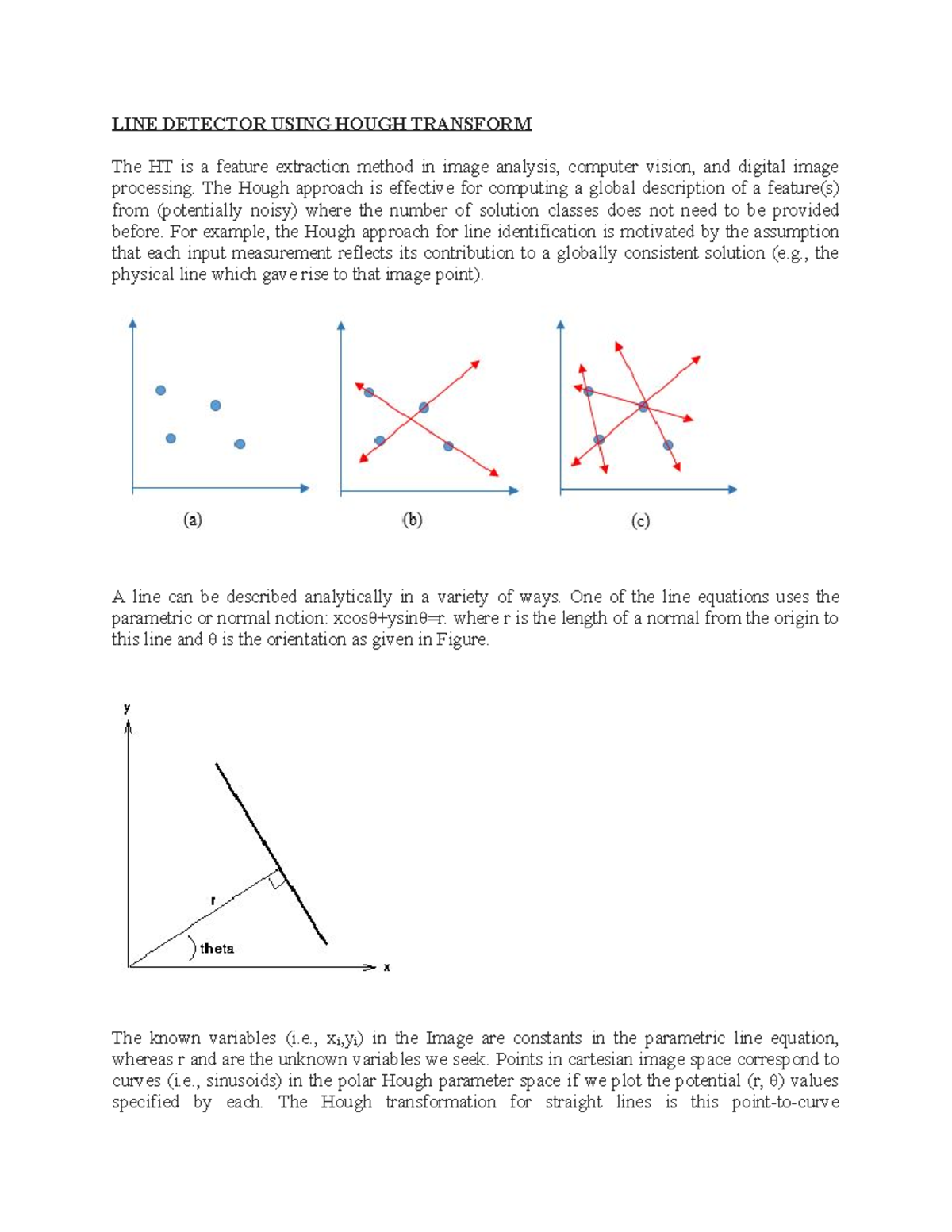 Hough Transform for Line Detection: Algorithm & Techniques - Studocu