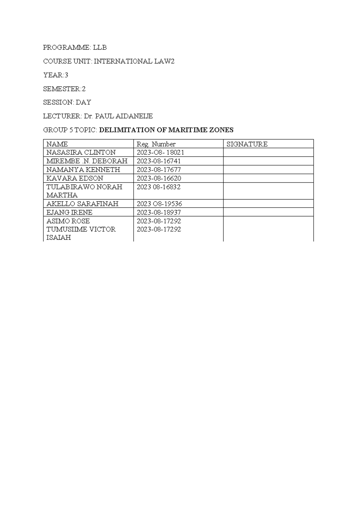 LLB International Law II: Delimitation of Maritime Zones Analysis - Studocu