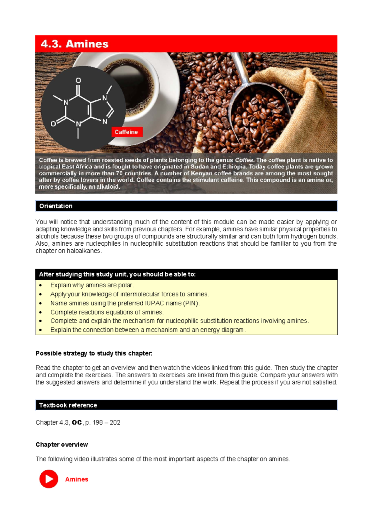 Guide 4-3: Understanding Amines and Their Properties - Studocu