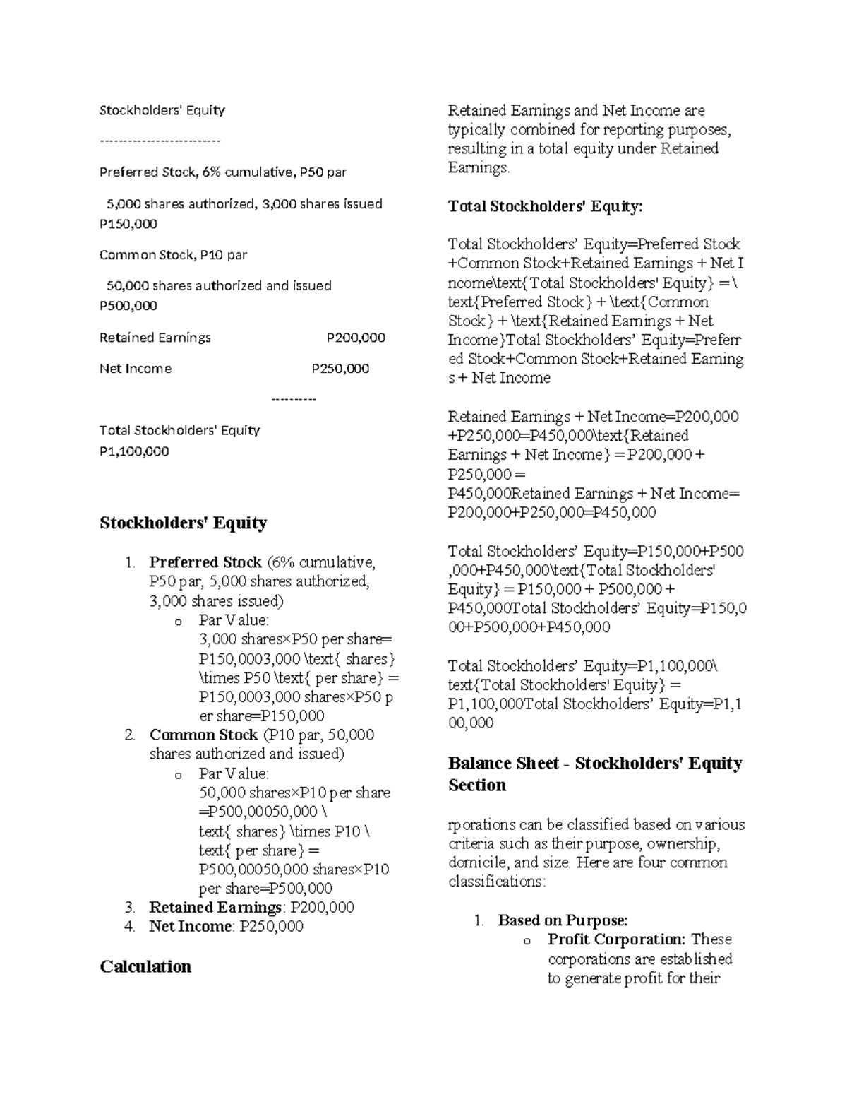 Equity and Corporate Structure: A Comprehensive Overview - Studocu