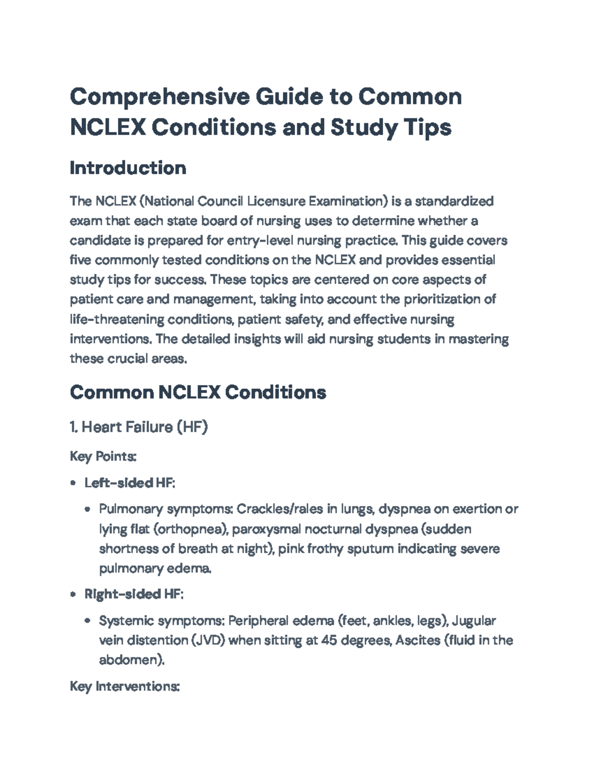 NCLEX Review: Key Conditions and Study Strategies for Success ...