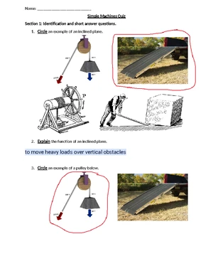 Simple Machines - Study Notes & Assignments - Studocu