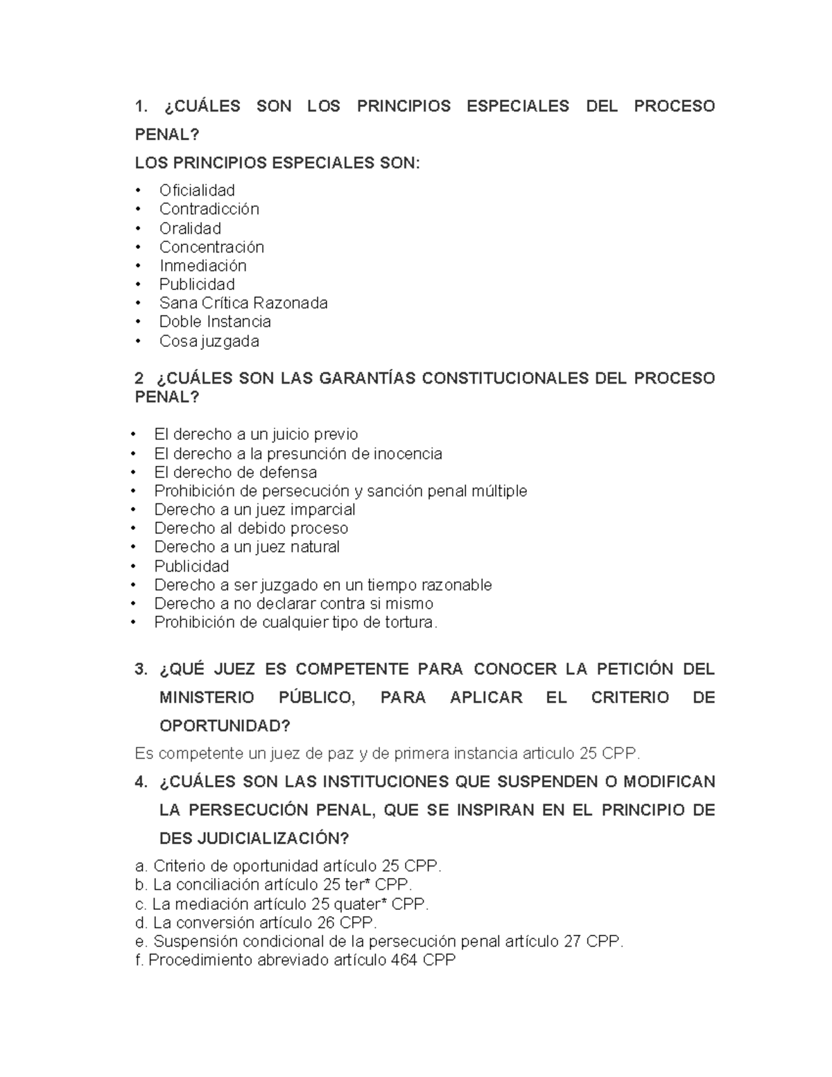 Principios y Garantías del Proceso Penal - CPP 1-27 - Studocu