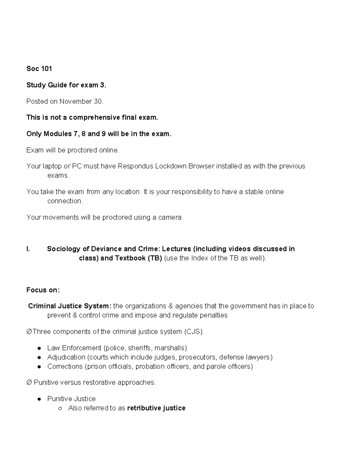 Soc 101 Exam 3 Study Guide - Soc 101 Study Guide for exam 3. Posted on ...