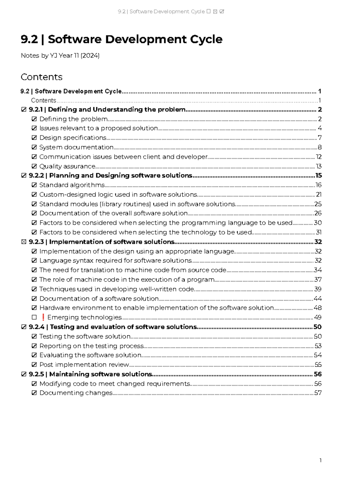 SDD HSC 9.2 - Comprehensive Overview of the Software Development Cycle ...
