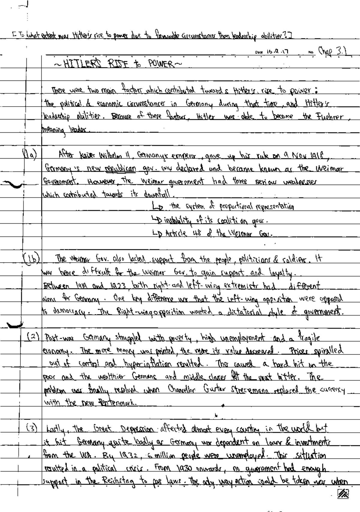 History of Hitler: O-Level Study Notes on Nazi Germany - Studocu