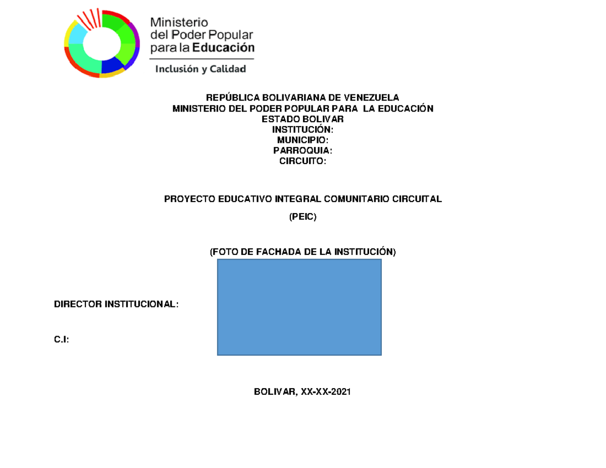 PEIC Informe Detallado sobre Educ. Comunitaria y Recursos Locales - Document Preview
