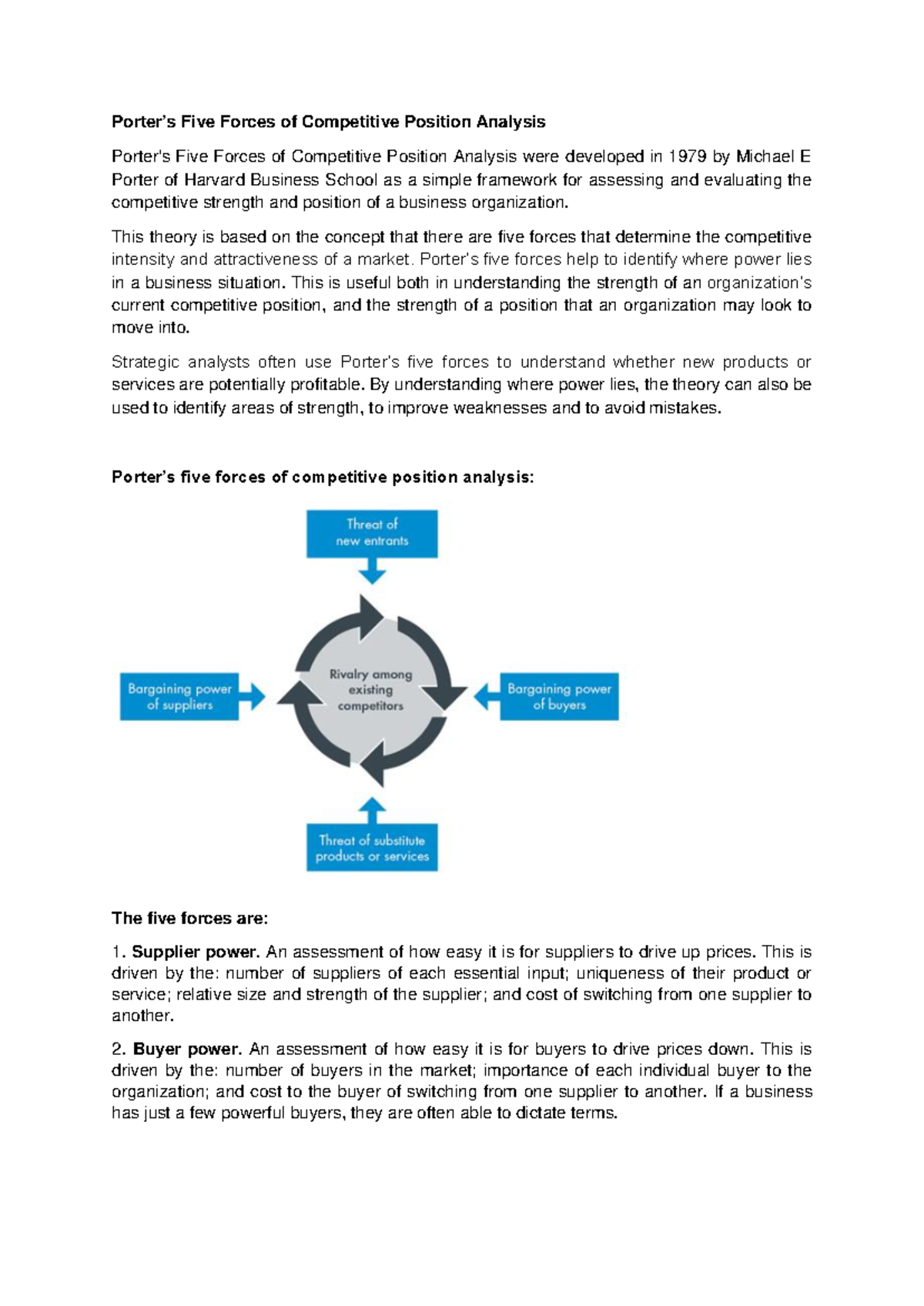 Porter's Five Forces Analysis: Understanding Market Competition ...