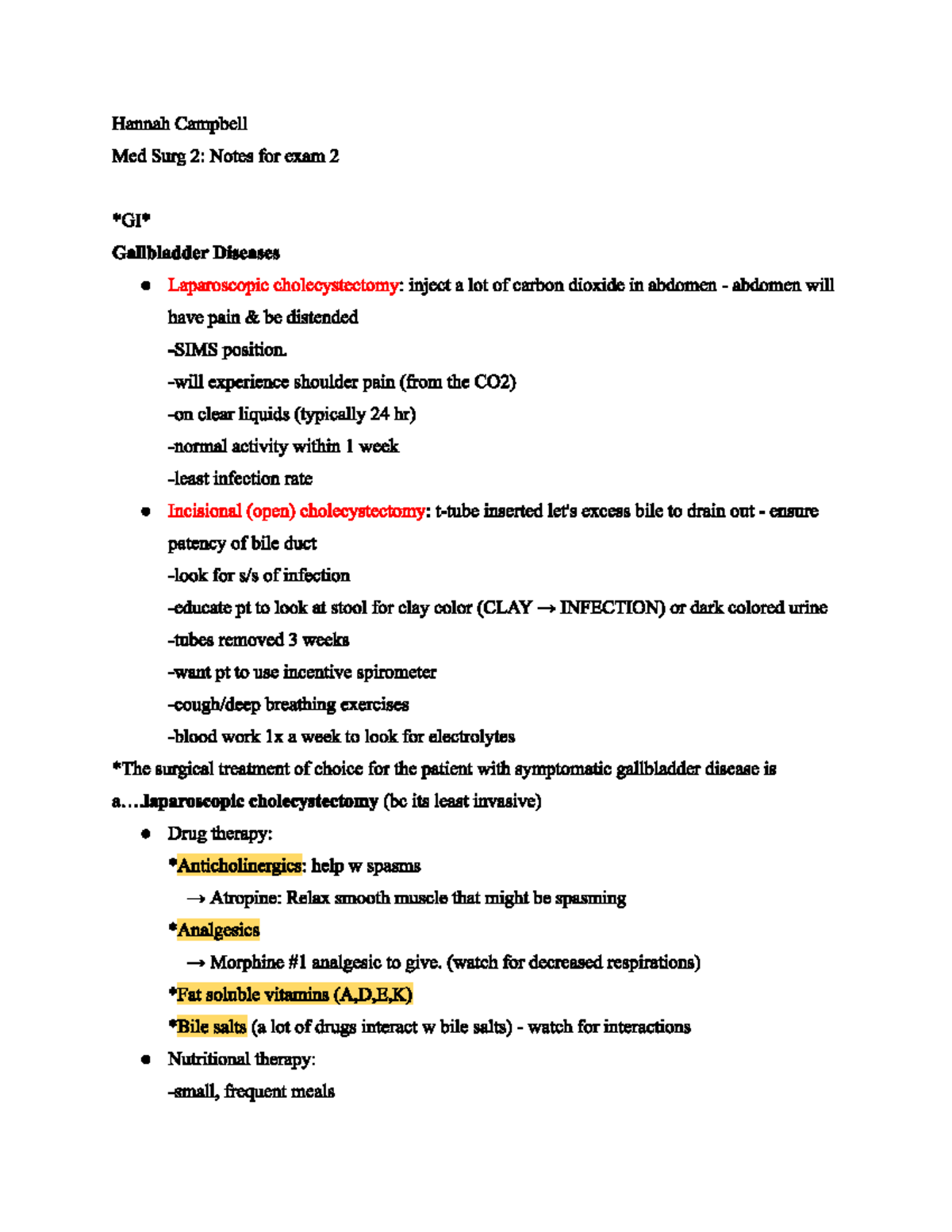 Med Surg Exam 2 Study Notes for MS2 Course - Studocu