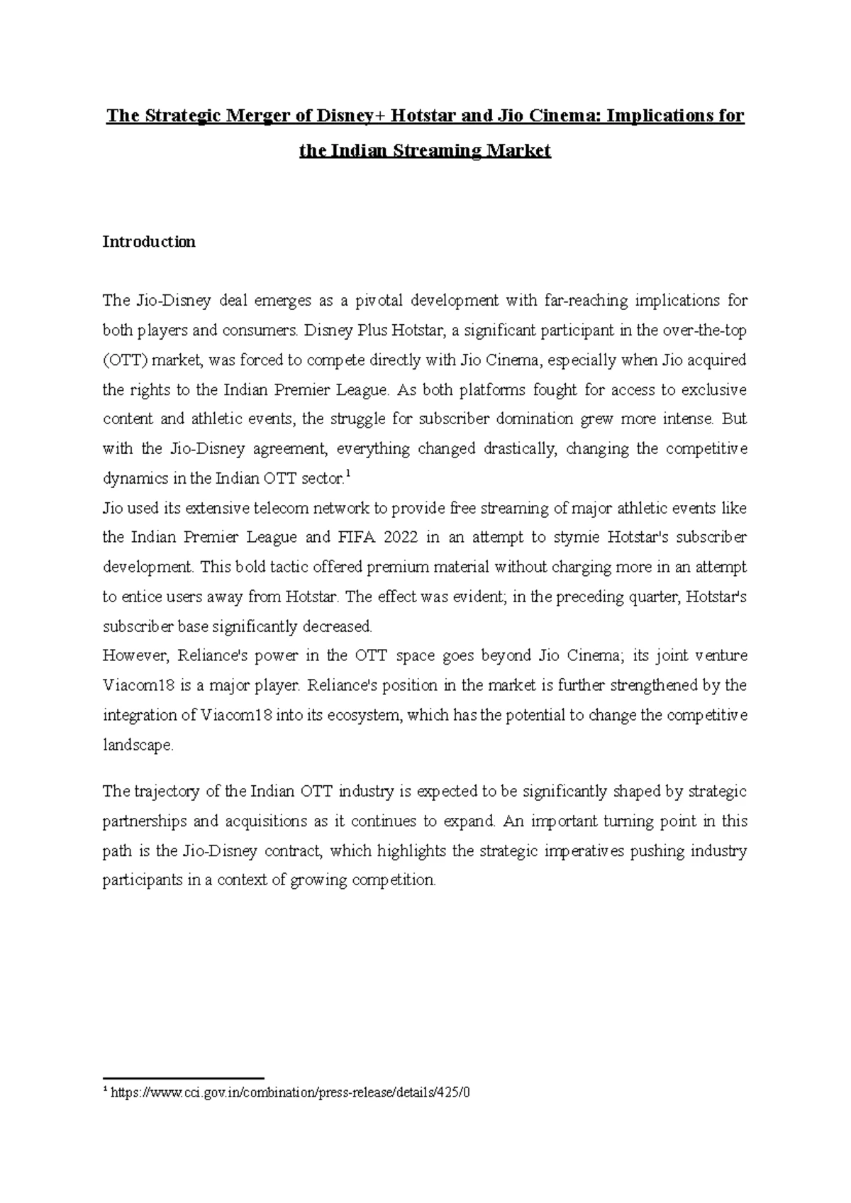 COMP - Summary for SSNIP test - SSNIP TEST The SSNIP test, which stands ...
