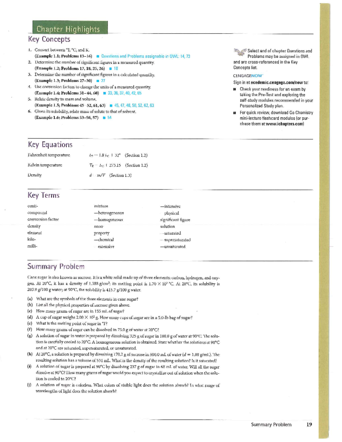 Ch1 Textbook Problems: Key Concepts and Significant Figures - Studocu