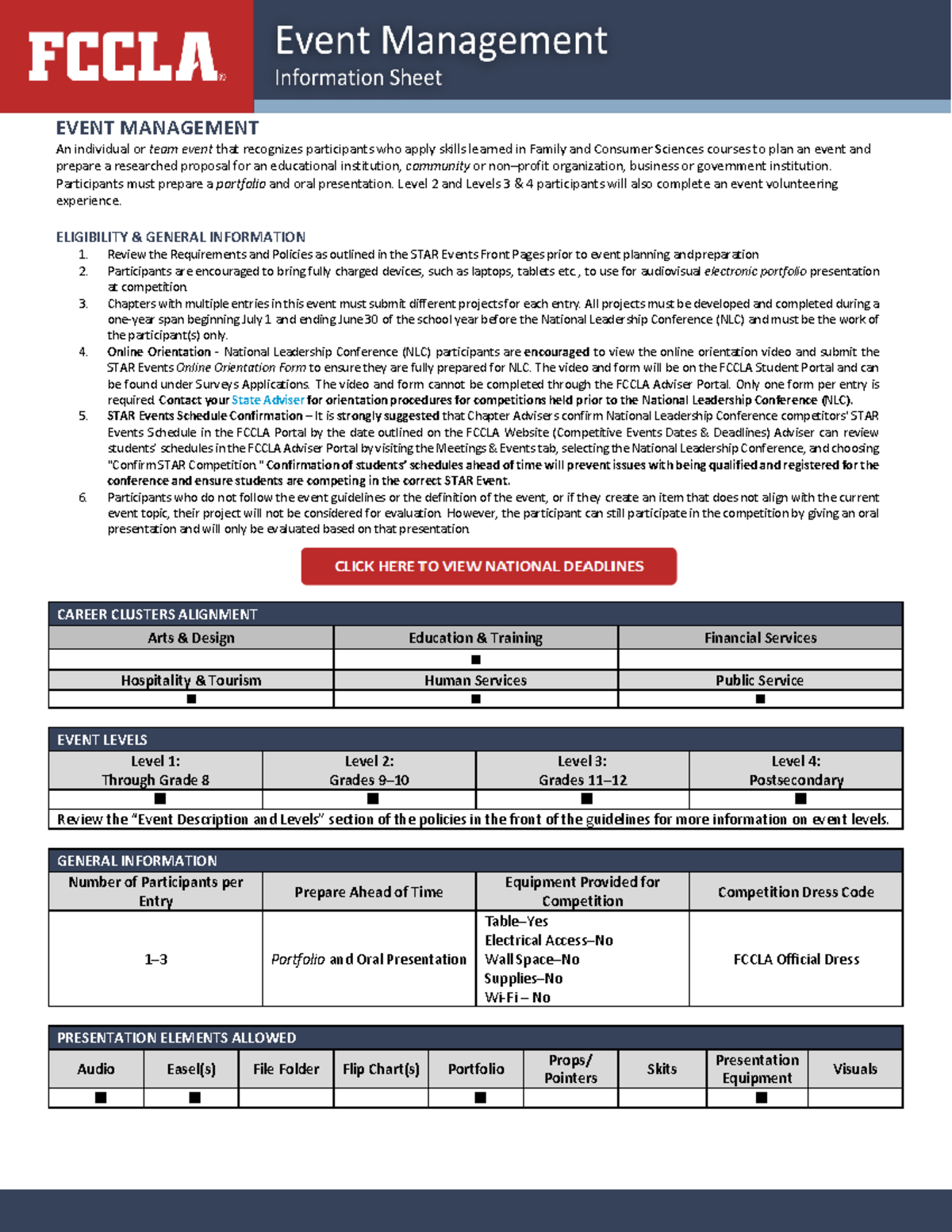 EVENT MANAGEMENT: STAR Events Guidelines for NLC Participation - Studocu