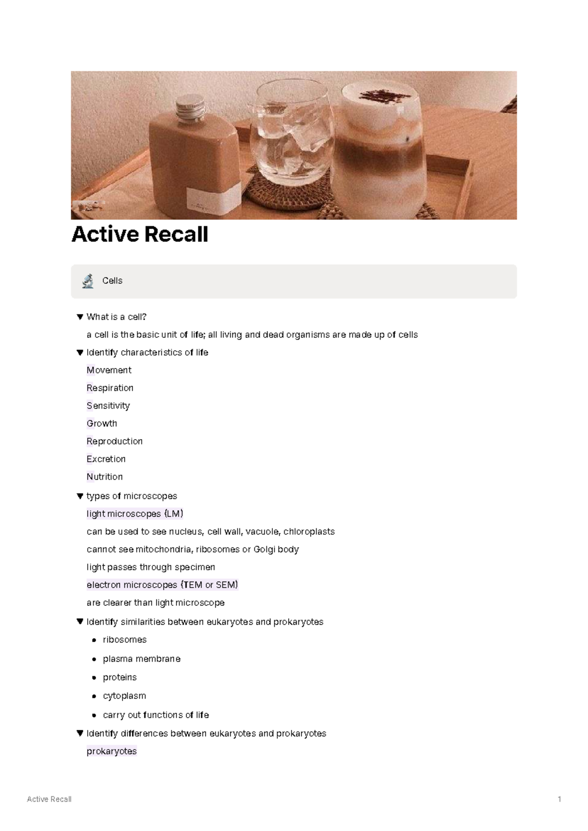 Unit 3 Notes: Active Recall on Cell Biology and Genetics - Studocu