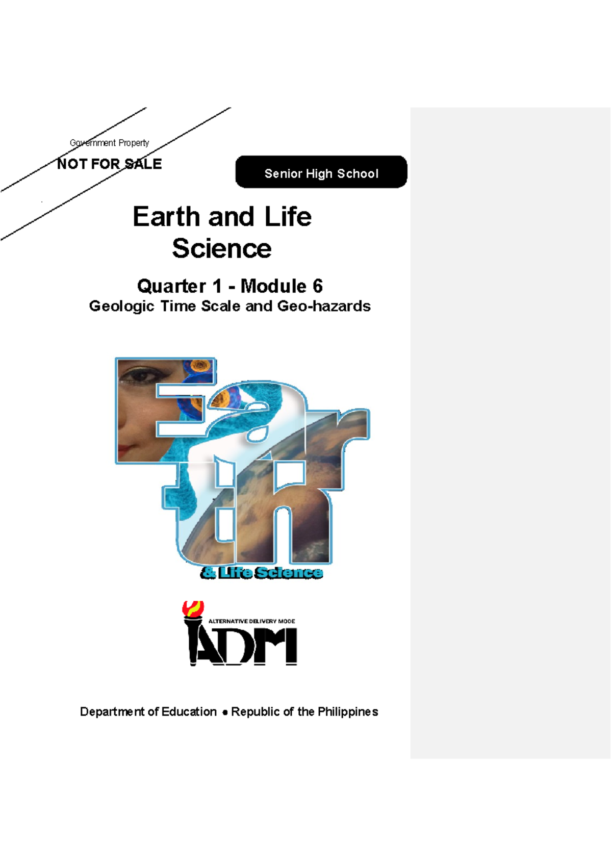 Earth and Life Science 12 Q1 Mod 6: Geologic Time Scale & Hazards - Studocu
