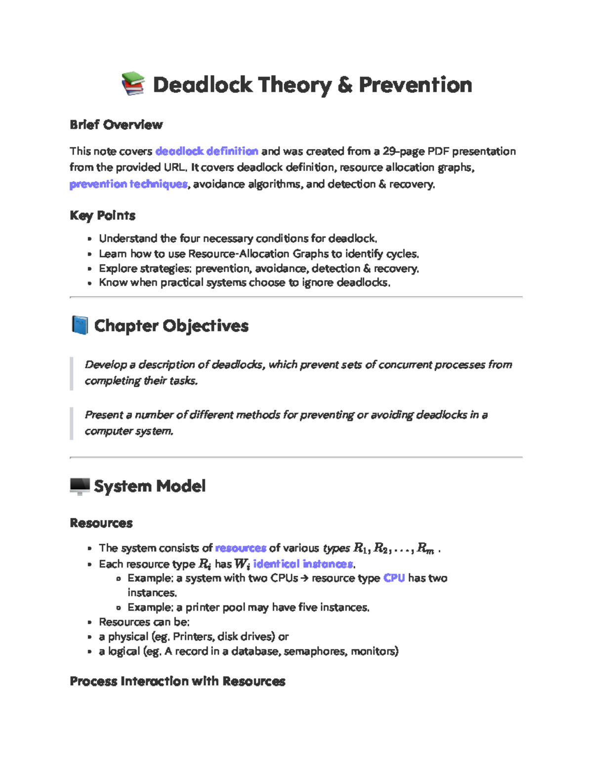 Ch 7 Process Coordination: Overview of Deadlock Prevention Techniques ...