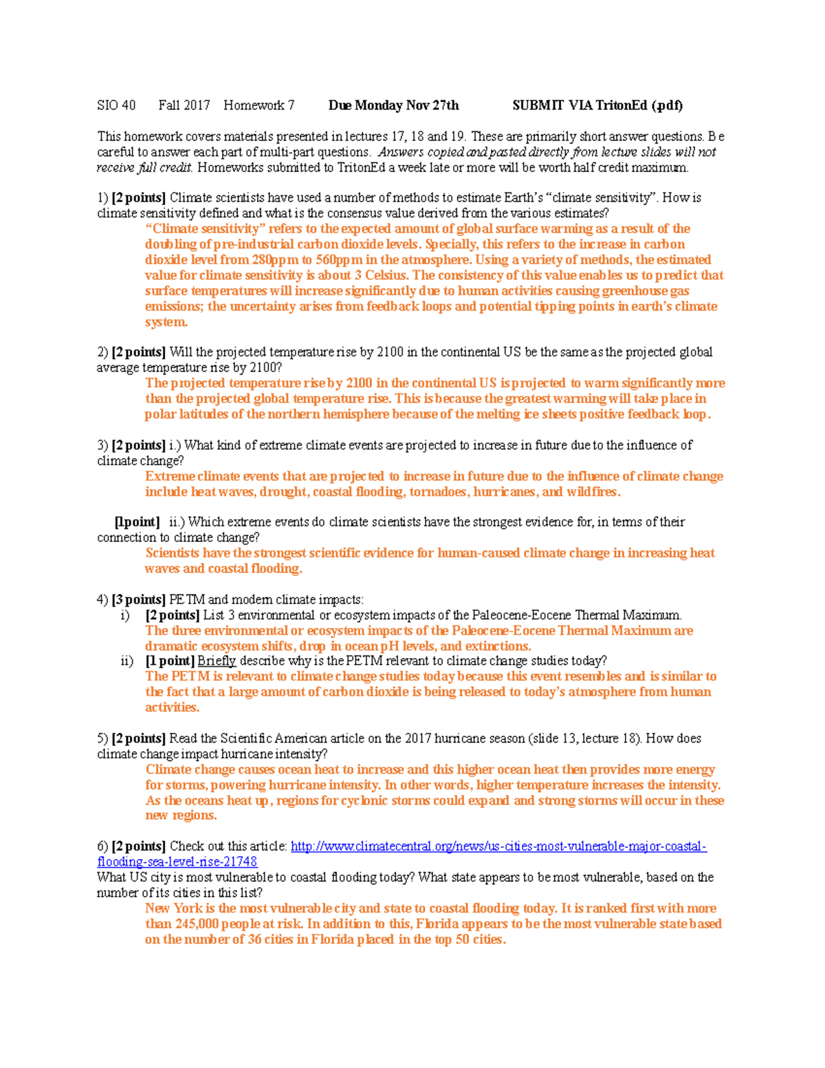 SIO40 HW7 - Assigned homework - SIO 40 Fall 2017 Homework 7 Due Monday ...