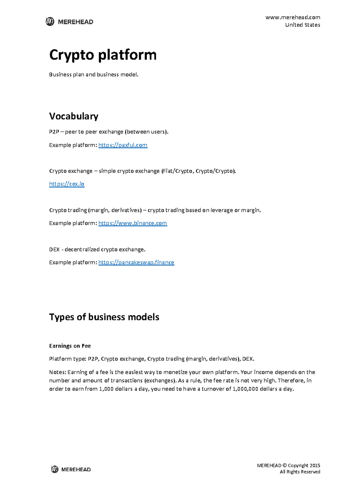 Sample Business Plan for Asset-Backed Cryptocurrency (Crypto 101) - Studocu